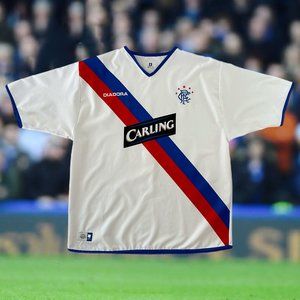 Glasgow Rangers 2004/05 Away Soccer Jersey 2XL Diadora Football Scotland Vintage
